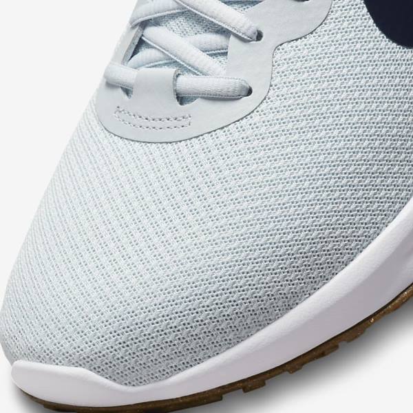 Nike Revolution 6 (Extra Leveät) Miesten Juoksukengät Platina Tummansininen Sininen | NK516TPQ