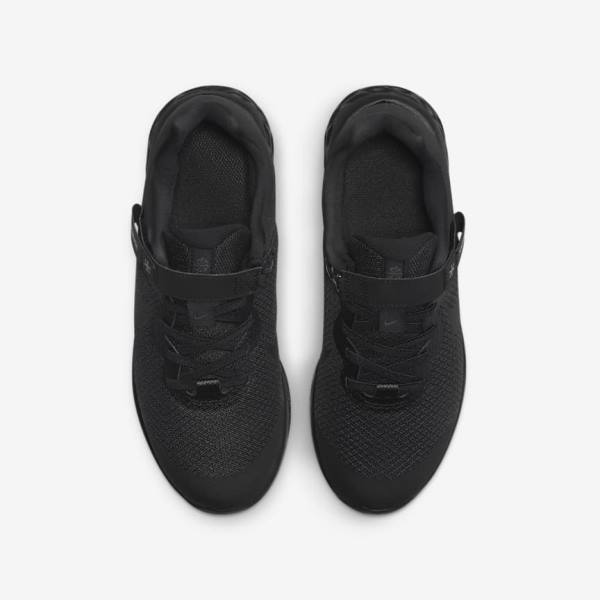 Nike Revolution 6 FlyEase Older Easy On-Off Maantie Lasten Juoksukengät Mustat Tummanharmaat | NK431OQS