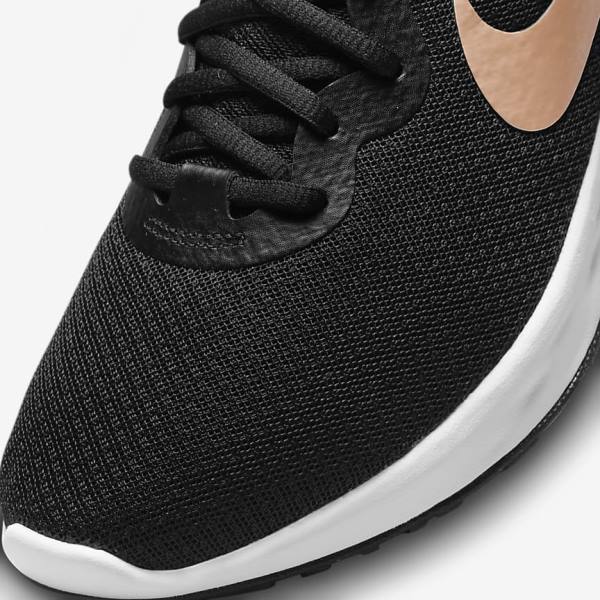 Nike Revolution 6 Next Nature Maantie Naisten Juoksukengät Mustat Valkoinen Metal Kupari | NK174ZJU