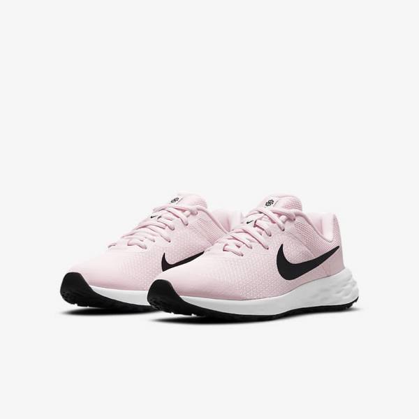 Nike Revolution 6 Older Maantie Lasten Juoksukengät Pinkki Mustat | NK310PMY