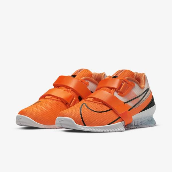 Nike Romaleos 4 Miesten Treenikengät Oranssi Valkoinen Mustat | NK408GRV