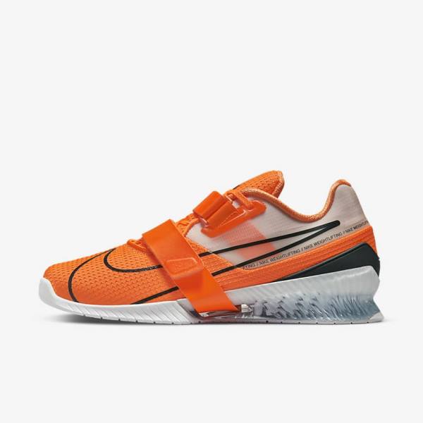 Nike Romaleos 4 Naisten Treenikengät Oranssi Valkoinen Mustat | NK962MAW