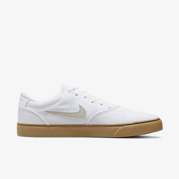 Nike SB Chron 2 Canvas Miesten Skeittikengät Valkoinen Vaaleanruskea Vaaleanbeige | NK487JCT