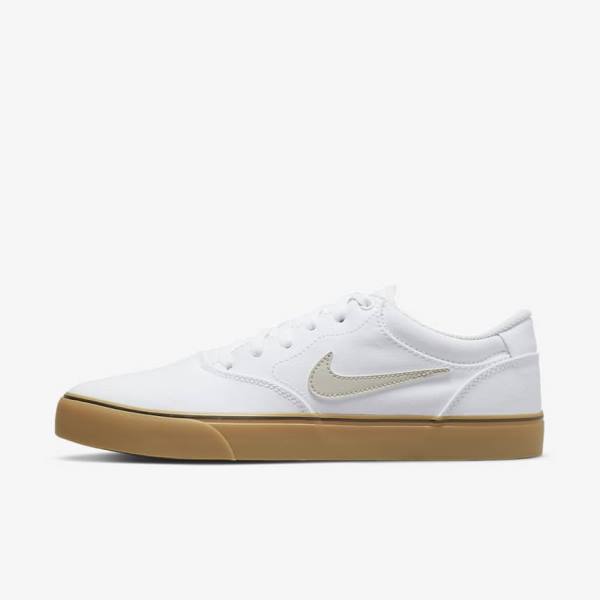 Nike SB Chron 2 Canvas Miesten Skeittikengät Valkoinen Vaaleanruskea Vaaleanbeige | NK487JCT