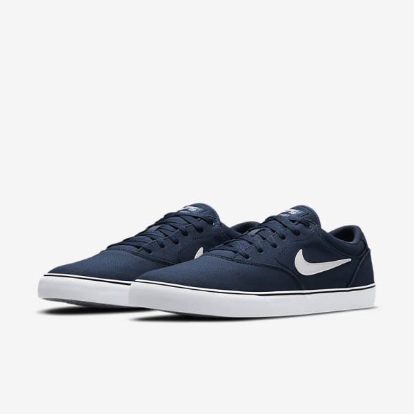 Nike SB Chron 2 Canvas Naisten Skeittikengät Laivastonsininen Laivastonsininen Mustat Valkoinen | NK603CBU