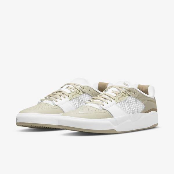 Nike SB Ishod Wair Premium Miesten Skeittikengät Vaaleanharmaat Valkoinen Khaki | NK698IXO