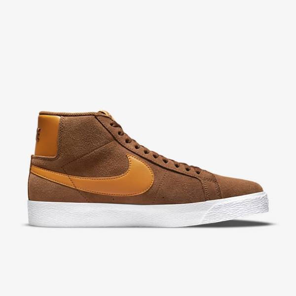 Nike SB Zoom Blazer Mid Miesten Skeittikengät Valkoinen Keltainen | NK358KVN