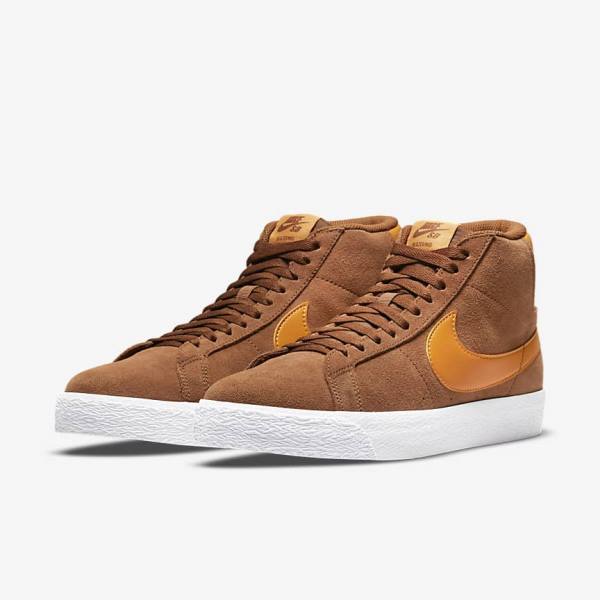 Nike SB Zoom Blazer Mid Miesten Tennarit Valkoinen Keltainen | NK860REN