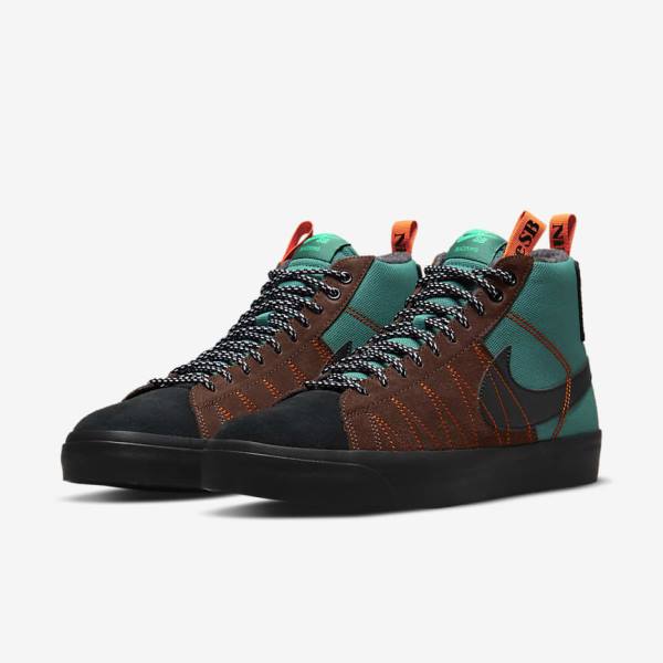 Nike SB Zoom Blazer Mid Premium Miesten Tennarit Vihreä Valkoinen Oranssi Mustat | NK210LXZ