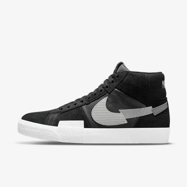 Nike SB Zoom Blazer Mid Premium Miesten Skeittikengät Mustat Harmaat Valkoinen | NK436RBN