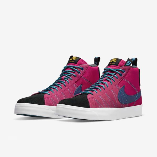 Nike SB Zoom Blazer Mid Premium Miesten Skeittikengät Pinkki Sininen Kuninkaallinen Sininen Sininen | NK718ZMH