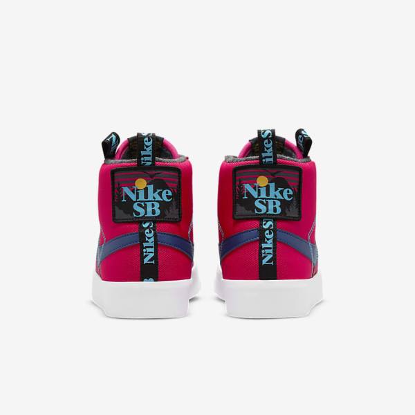 Nike SB Zoom Blazer Mid Premium Miesten Skeittikengät Pinkki Sininen Kuninkaallinen Sininen Sininen | NK718ZMH