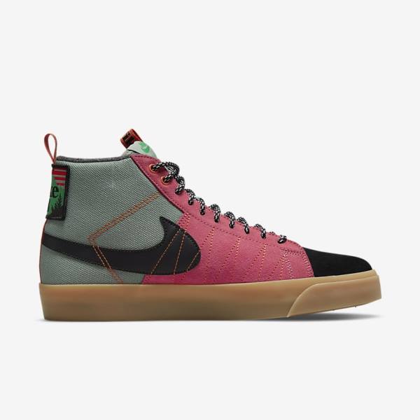 Nike SB Zoom Blazer Mid Premium Miesten Skeittikengät Valkoinen Ruskea Mustat | NK957CIU