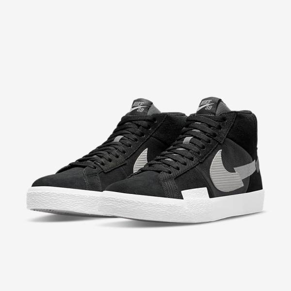 Nike SB Zoom Blazer Mid Premium Naisten Tennarit Mustat Harmaat Valkoinen | NK361STJ