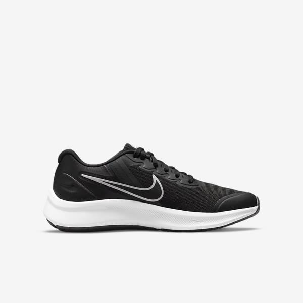 Nike Star Runner 3 Older Maantie Lasten Juoksukengät Mustat Tummanharmaat | NK379XHN