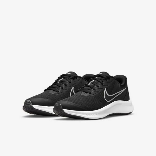 Nike Star Runner 3 Older Maantie Lasten Juoksukengät Mustat Tummanharmaat | NK379XHN