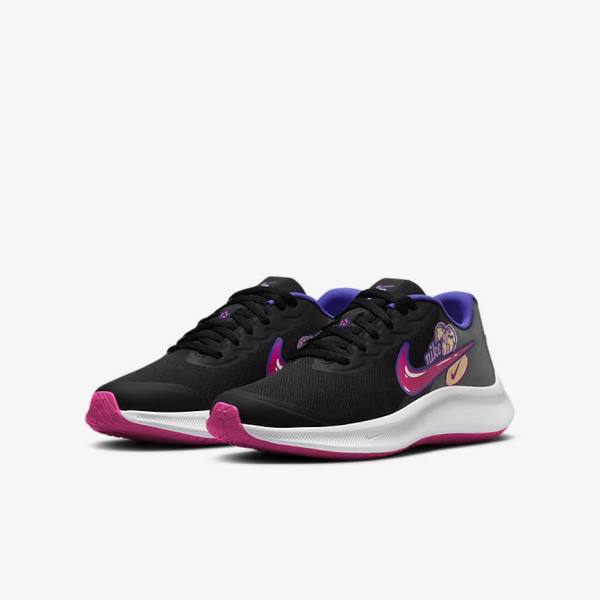 Nike Star Runner 3 SE Older Maantie Lasten Juoksukengät Mustat Pinkki | NK615PWU