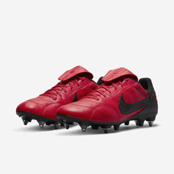 Nike The Premier 3 SG-PRO Anti-Clog Traction Soft-Ground Miesten Jalkapallokengät Punainen Mustat | NK749EHR