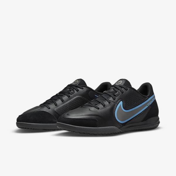 Nike Tiempo Legend 9 Academy IC Indoor-Court Naisten Jalkapallokengät Mustat Harmaat | NK453UZM