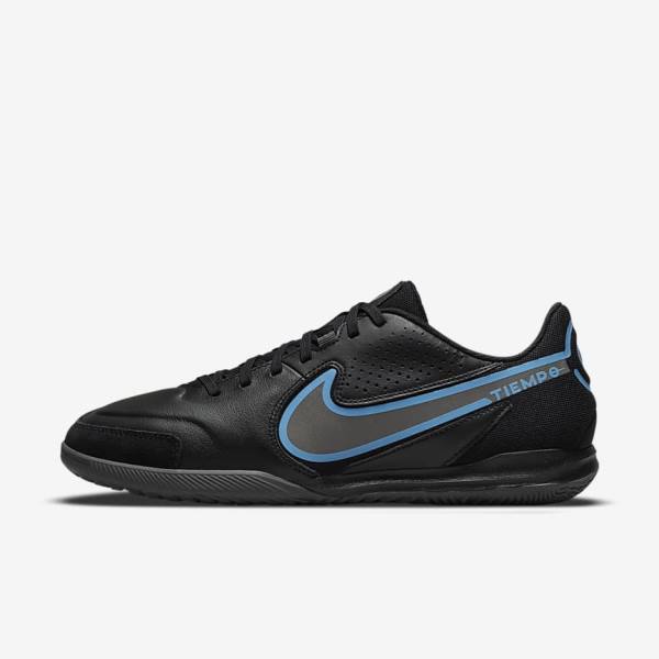 Nike Tiempo Legend 9 Academy IC Indoor-Court Naisten Jalkapallokengät Mustat Harmaat | NK453UZM