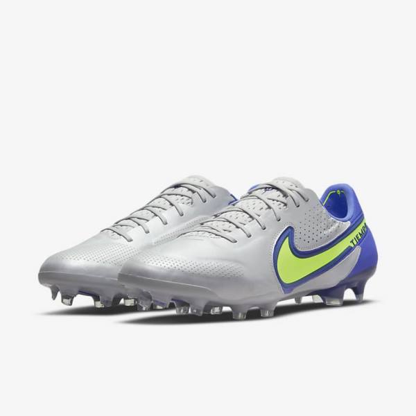 Nike Tiempo Legend 9 Elite FG Firm-Ground Miesten Jalkapallokengät Harmaat Sininen | NK863NXO