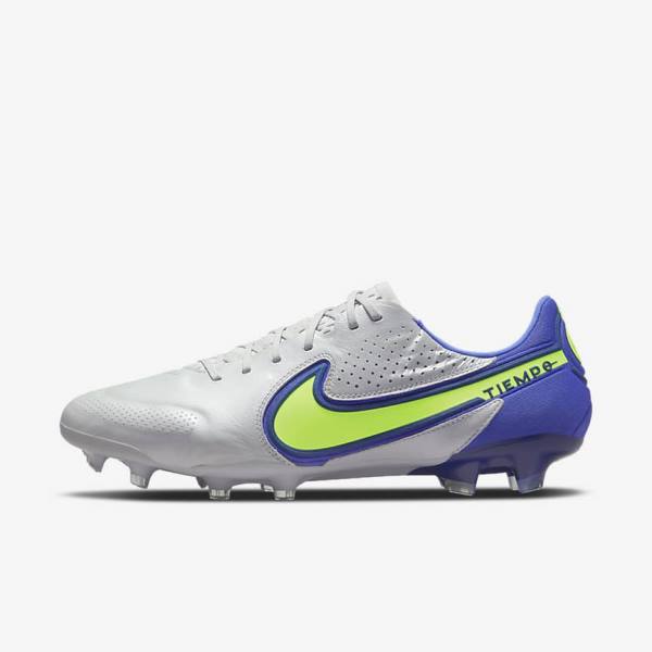 Nike Tiempo Legend 9 Elite FG Firm-Ground Miesten Jalkapallokengät Harmaat Sininen | NK863NXO