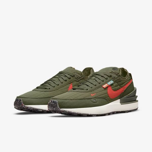 Nike Waffle One Premium Miesten Tennarit Oliivinvihreä Mustat Oranssi | NK187QCH