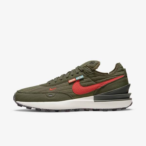 Nike Waffle One Premium Miesten Tennarit Oliivinvihreä Mustat Oranssi | NK187QCH