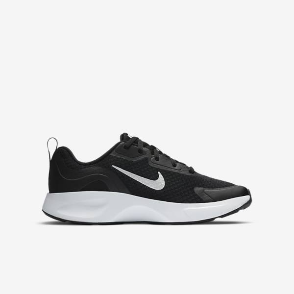 Nike WearAllDay Older Lasten Tennarit Mustat Valkoinen | NK479SCO