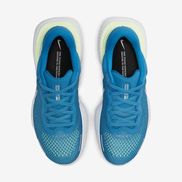 Nike ZoomX Invincible Run Flyknit Maantie Miesten Juoksukengät Sininen Vaaleanvihreä Harmaat Valkoinen | NK132SHV