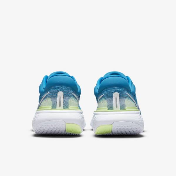 Nike ZoomX Invincible Run Flyknit Maantie Miesten Juoksukengät Sininen Vaaleanvihreä Harmaat Valkoinen | NK132SHV