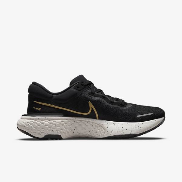 Nike ZoomX Invincible Run Flyknit Maantie Miesten Juoksukengät Mustat Metal Kultaiset | NK608FAQ