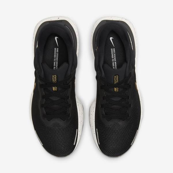 Nike ZoomX Invincible Run Flyknit Maantie Miesten Juoksukengät Mustat Metal Kultaiset | NK608FAQ