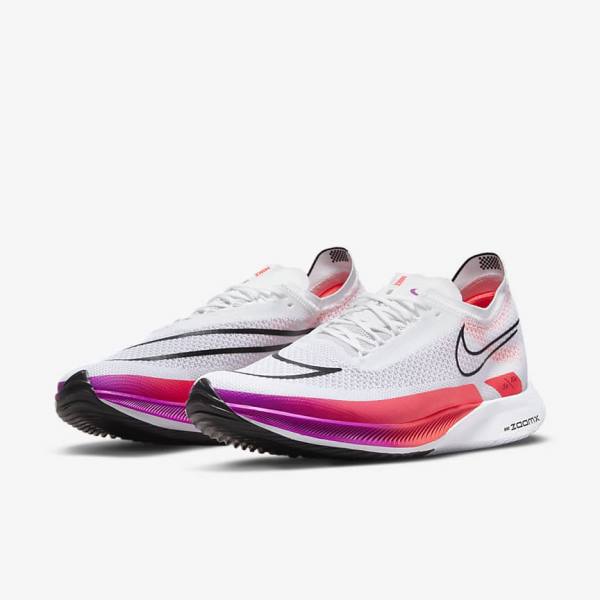 Nike ZoomX Streakfly Maantie Racing Miesten Juoksukengät Valkoinen Punainen Violetit Mustat | NK347YQD