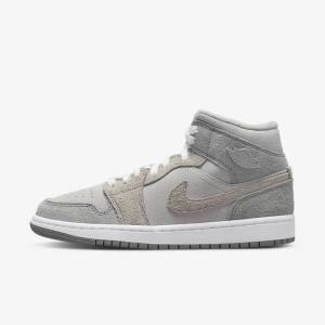 Nike Air Jordan 1 Mid SE Naisten Tennarit Harmaat Valkoinen Harmaat | NK631TSG