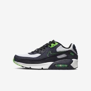 Nike Air Max 90 LTR SE Older Lasten Tennarit Mustat Vihreä Valkoinen Obsidian | NK684KNX