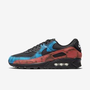 Nike Air Max 90 Miesten Tennarit Mustat Sininen Punainen Valkoinen | NK351FVO