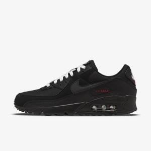 Nike Air Max 90 Miesten Tennarit Mustat Punainen Valkoinen | NK493IKP