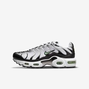 Nike Air Max Plus Older Lasten Tennarit Valkoinen Mustat Hopea Minttu | NK369OUS