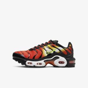 Nike Air Max Plus Older Lasten Tennarit Oranssi Kultaiset Mustat | NK704NLC