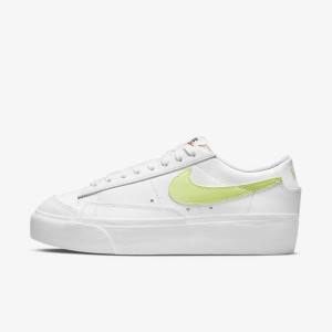 Nike Blazer Low Platform Naisten Tennarit Valkoinen Mustat Vaaleansitruuna | NK745PHW