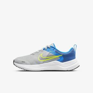 Nike Downshifter 12 Older Maantie Lasten Juoksukengät Harmaat Sininen Harmaat Laivastonsininen Harmaat | NK319KLS