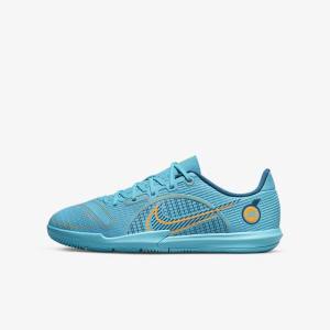 Nike Jr. Mercurial Vapor 14 Academy IC Older Indoor Court Lasten Jalkapallokengät Sininen Oranssi | NK601DES