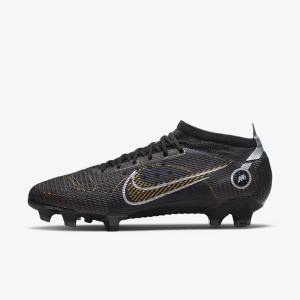 Nike Mercurial Vapor 14 Pro FG Firm-Ground Miesten Jalkapallokengät Mustat Metal Hopea Harmaat Metal Kultaiset | NK537VRN