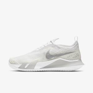 Nike NikeCourt React Vapor NXT Hard Court Naisten Tenniskengät Valkoinen Harmaat Metal Hopea | NK764KNG