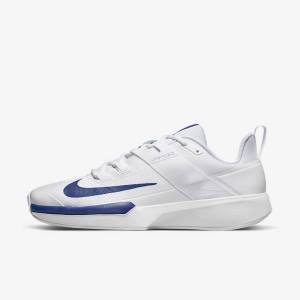 Nike NikeCourt Vapor Lite Clay Court Miesten Tenniskengät Valkoinen Kuninkaallinen Sininen Sininen | NK715SOL