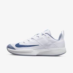 Nike NikeCourt Vapor Lite Hard Court Miesten Tenniskengät Valkoinen Laivastonsininen | NK591VNG