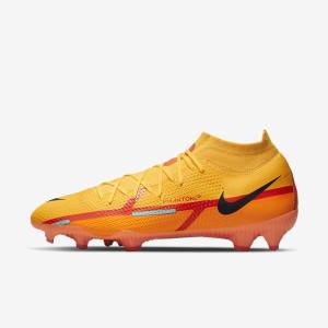 Nike Phantom GT2 Pro Dynamic Fit FG Firm-Ground Miesten Jalkapallokengät Oranssi Vaaleanpunainen Mustat | NK046AYM