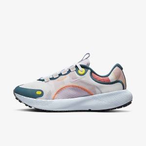 Nike React Escape Run Maantie Naisten Juoksukengät Valkoinen Sininen Mustat Pinkki | NK037NJC