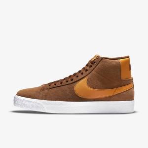 Nike SB Zoom Blazer Mid Miesten Tennarit Valkoinen Keltainen | NK860REN